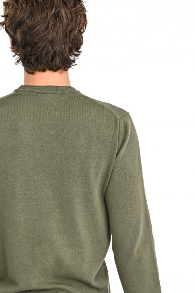 Lacoste Pullover mit Rundhals in Khaki