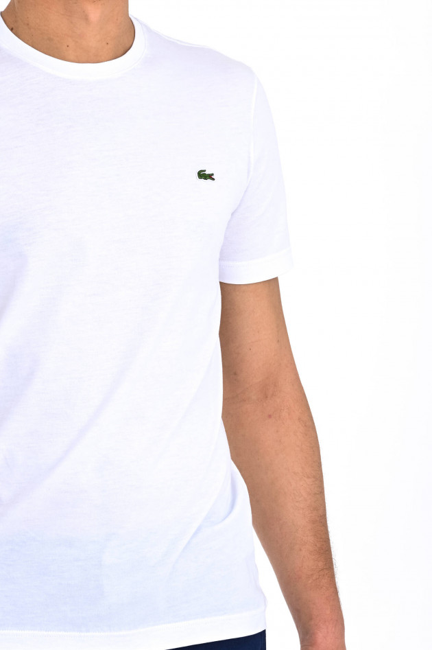 Lacoste T-Shirt mit Logo in Weiß