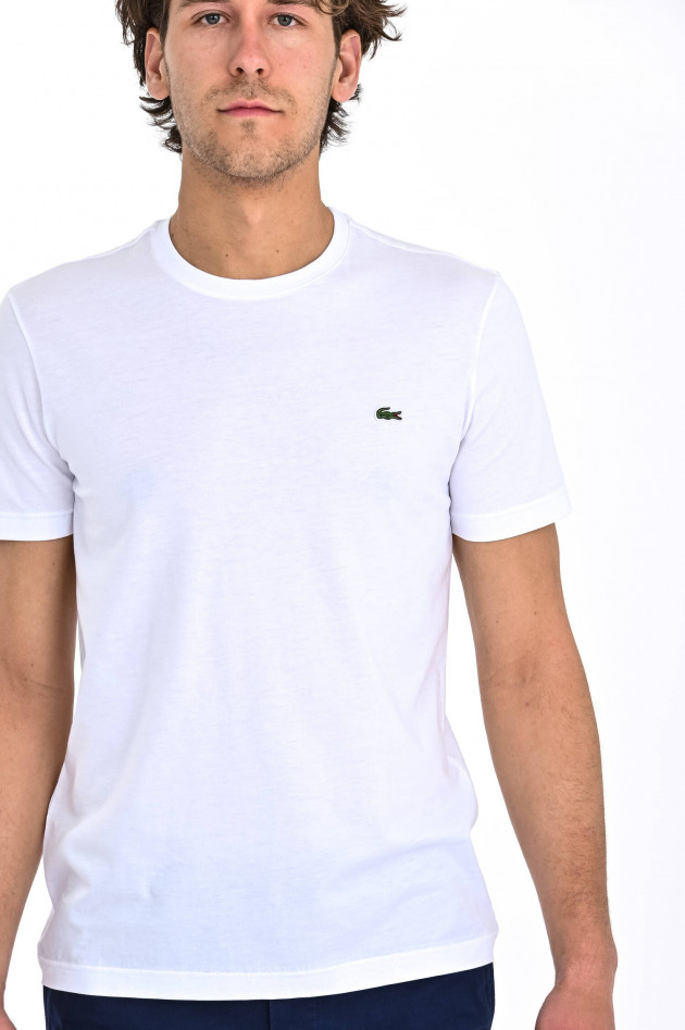 Lacoste T-Shirt mit Logo in Weiß