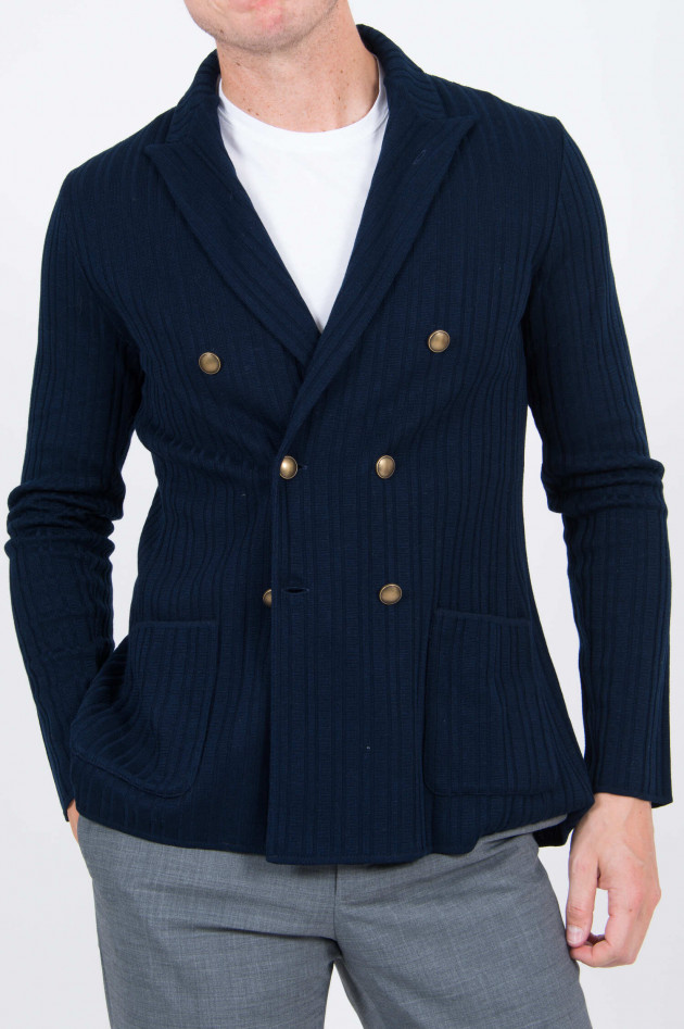 Lardini Rippstrick Sakko in Navy