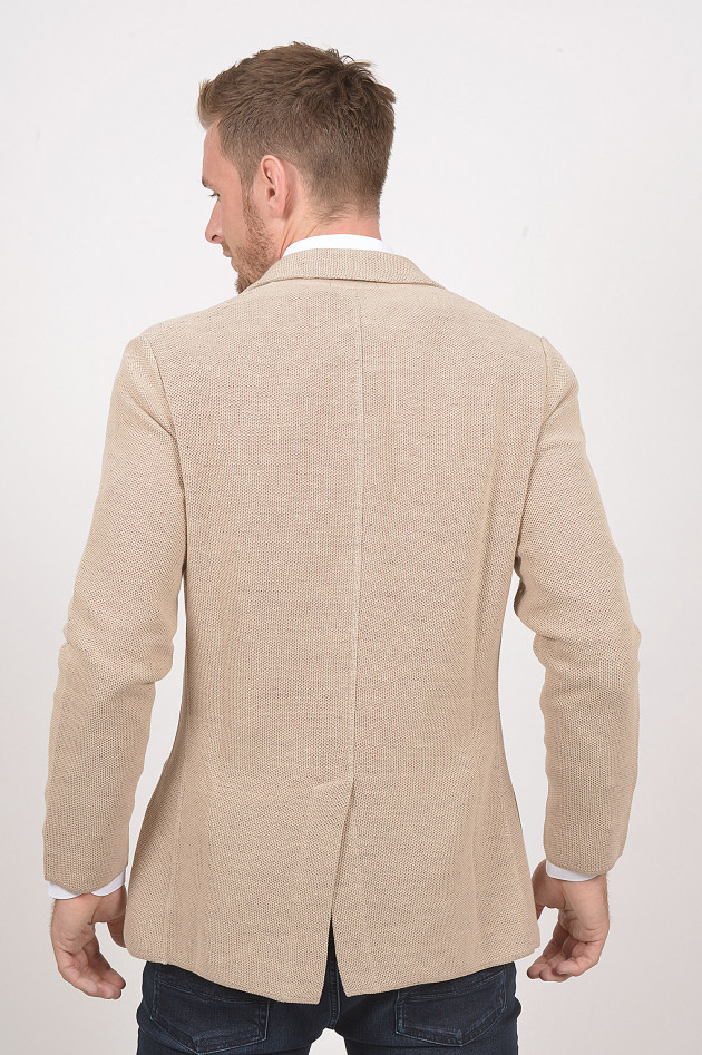 Lardini Sakko mit Strickoptik in Beige