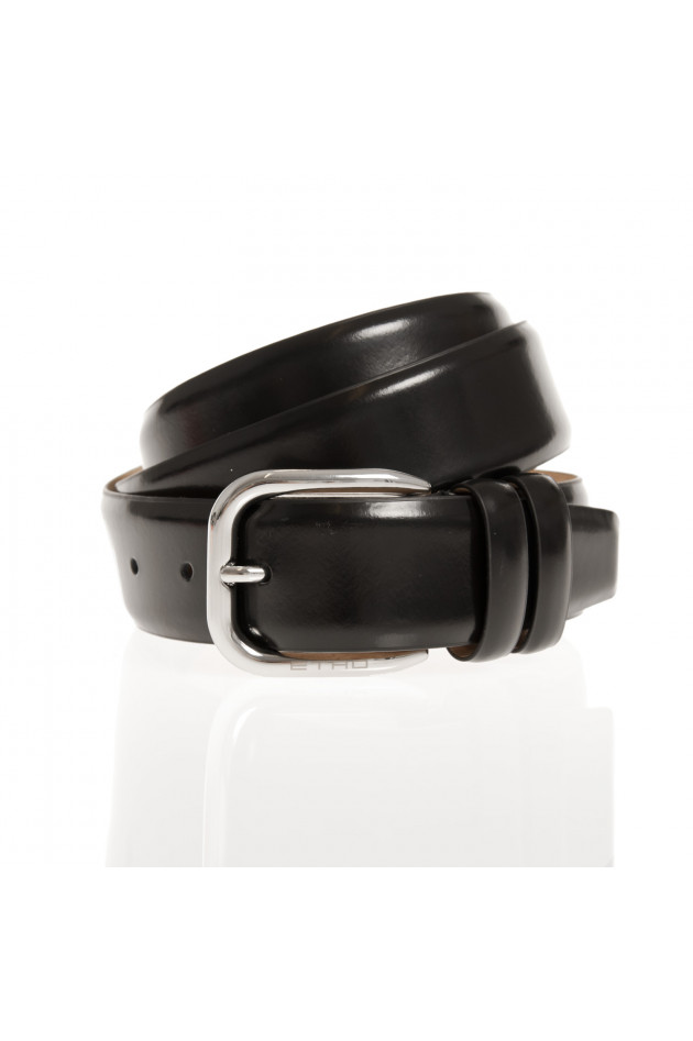 Etro Ledergürtel glatt in Schwarz