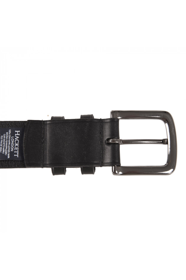Hackett London Ledergürtel in Schwarz