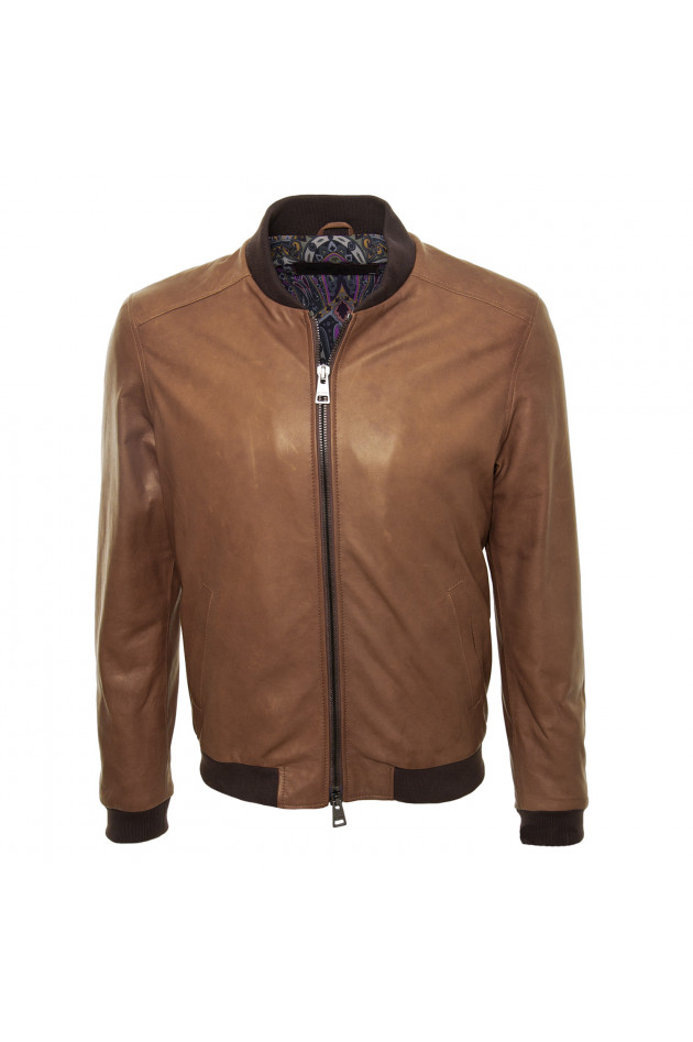 Etro Lederjacke in Cognac