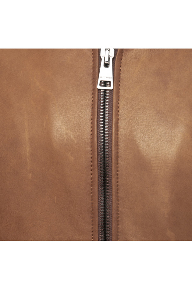 Etro Lederjacke in Cognac