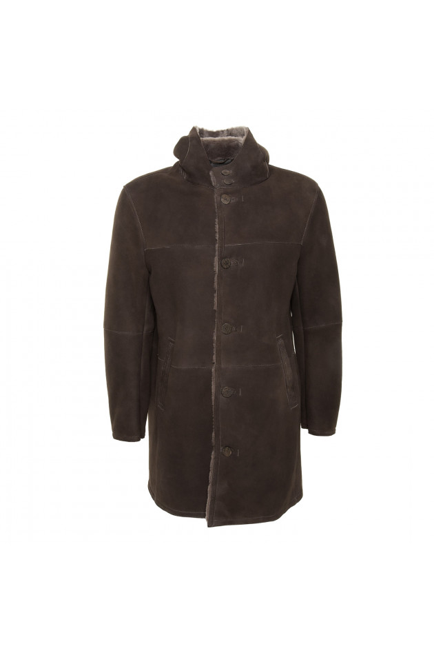 GMS-Gimos Ledermantel in Taupe