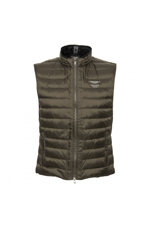 Hackett London Leichtdaunengilet in Oliv