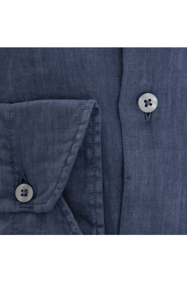 Caliban Leinenhemd in Blau