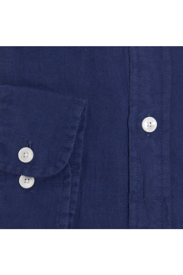 Hackett London Leinenhemd in Navy