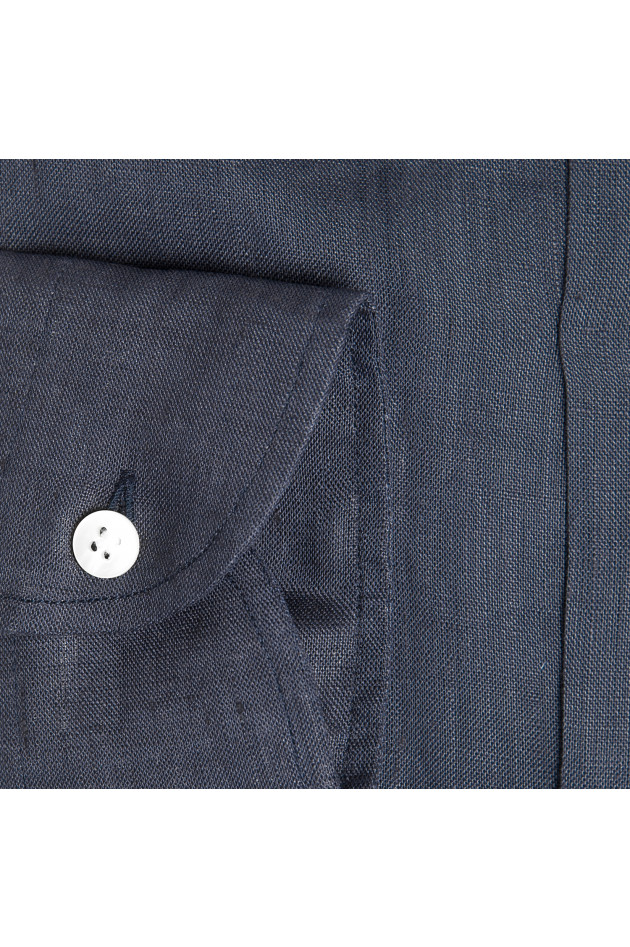 Brancaccio Leinenhemd in Navy