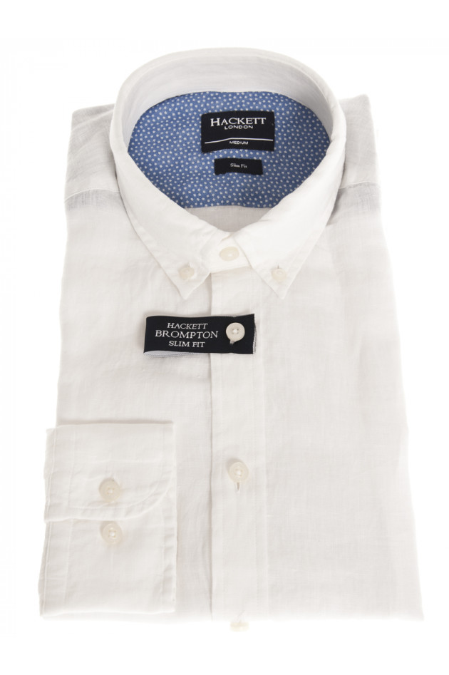 Hackett London Leinenhemd in Weiß