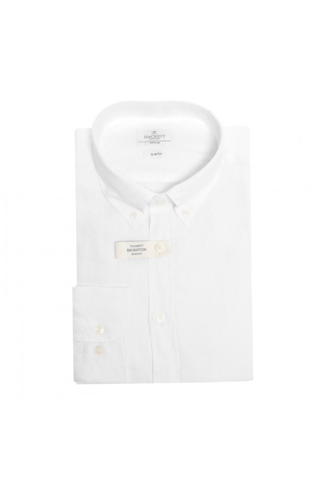 Hackett London Leinenhemd in Weiß