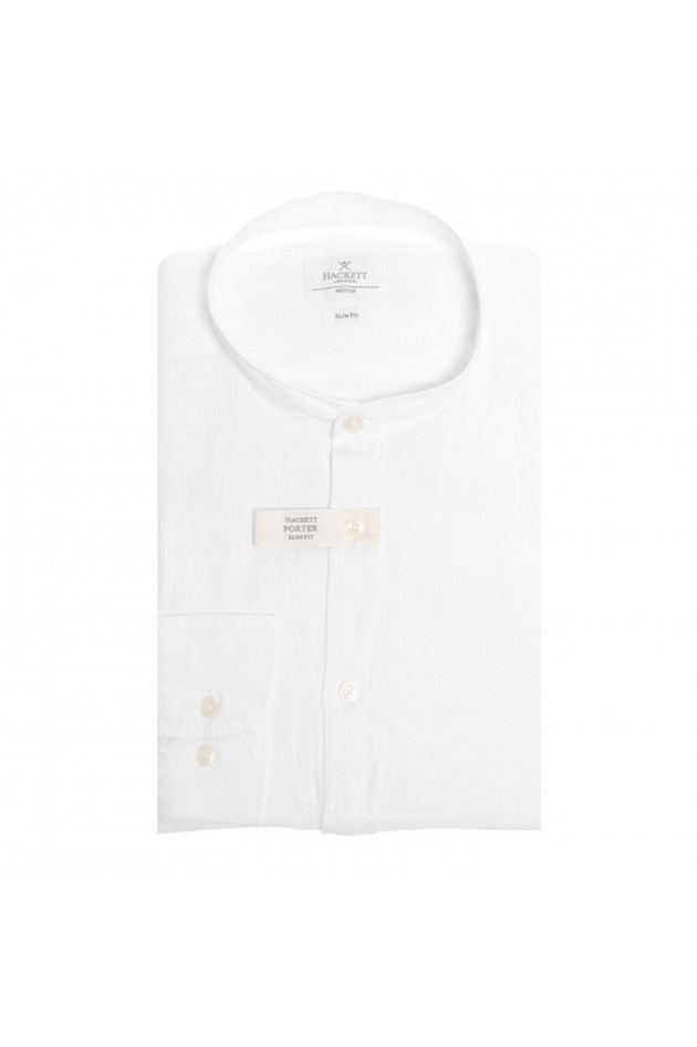 Hackett London Leinenhemd in Weiß