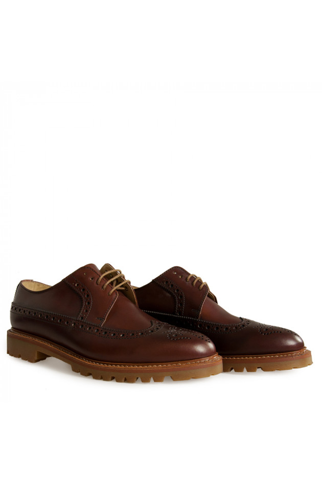 Schnürschuh Long Wing Maron