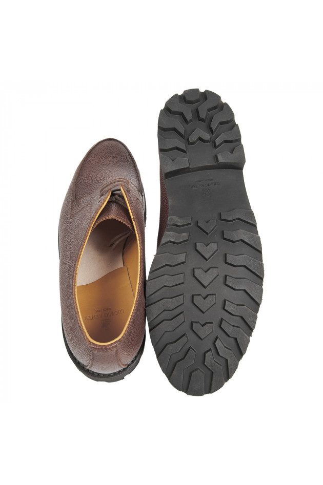 Lederschuhe Norweger Cognac