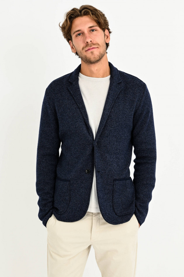Maurizio Baldassari Strick-Sakko in Jeansblau