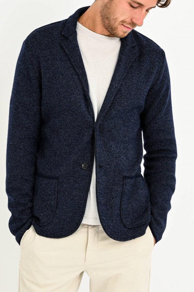 Maurizio Baldassari Strick-Sakko in Jeansblau
