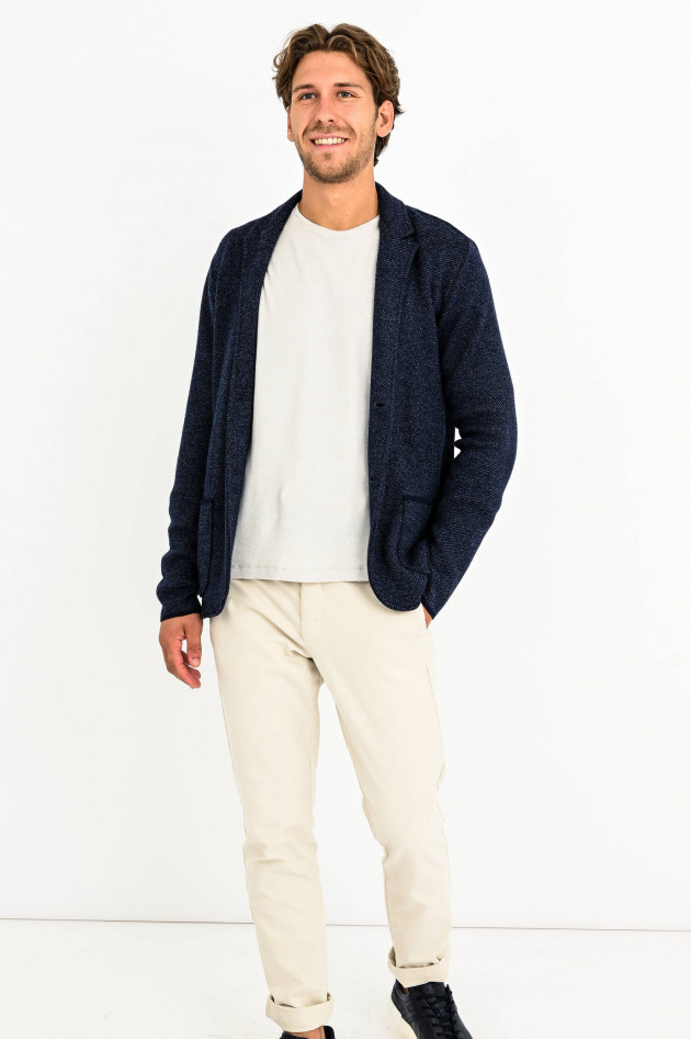 Maurizio Baldassari Strick-Sakko in Jeansblau