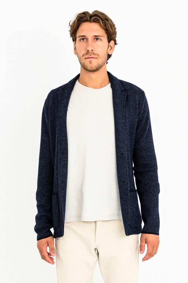 Maurizio Baldassari Strick-Sakko in Jeansblau