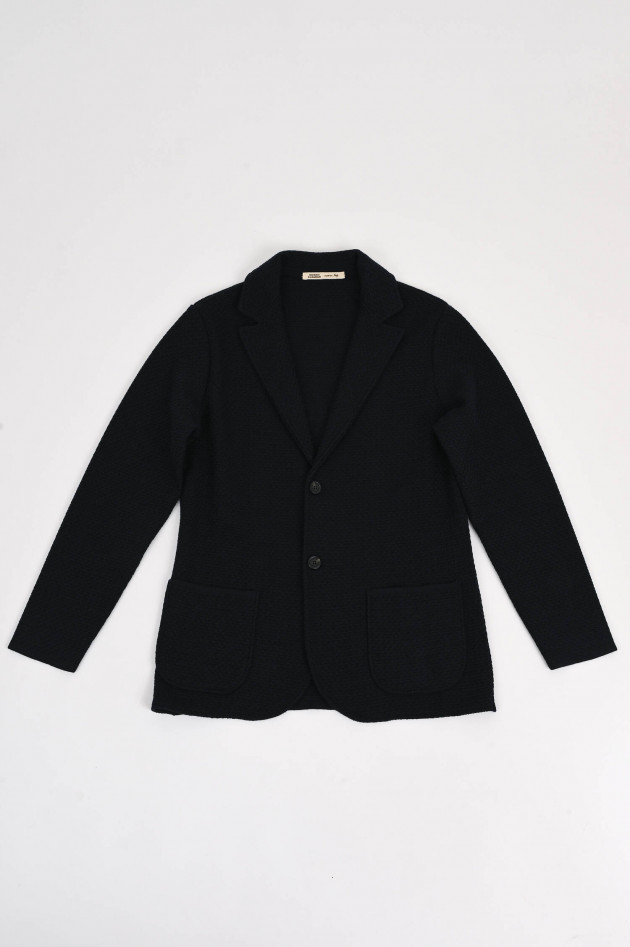 Maurizio Baldassari Wollmix Sweatjacke in Navy