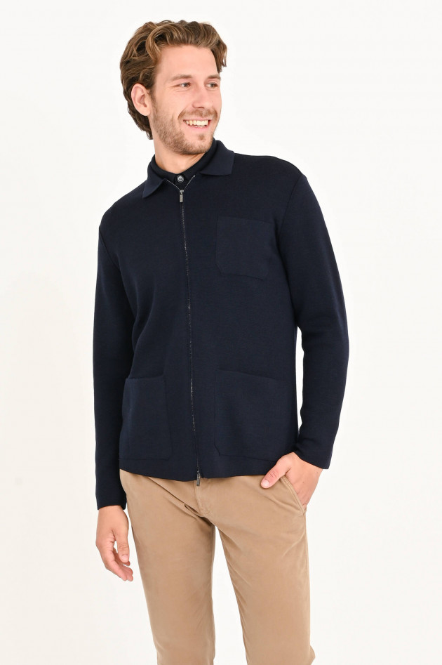 Maurizio Baldassari Jacke aus Schurwolle in Navy