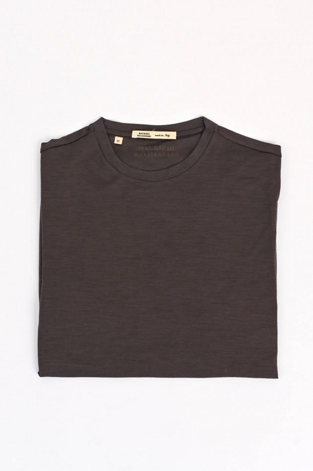 Maurizio Baldassari Shirt aus reiner Wolle in Khaki