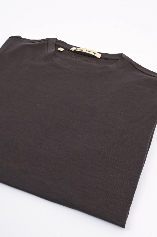 Maurizio Baldassari Shirt aus reiner Wolle in Khaki