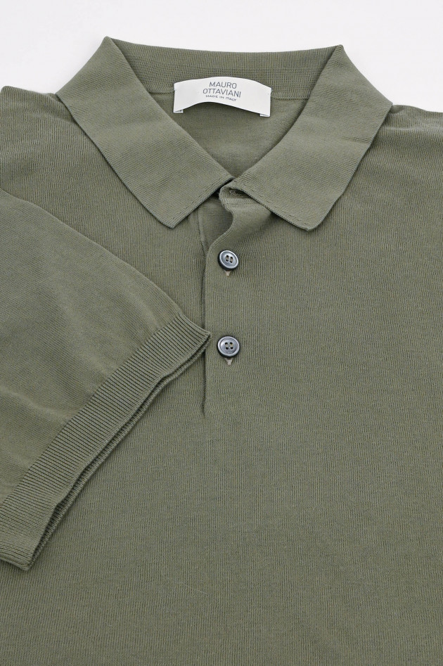 Mauro Ottaviani Poloshirt aus Baumwolle in Salbei