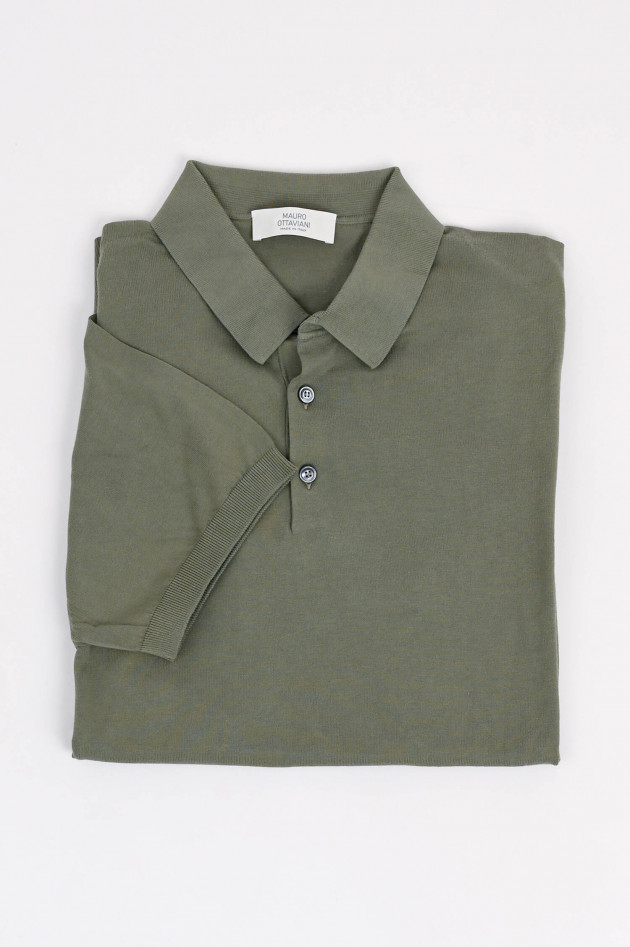 Mauro Ottaviani Poloshirt aus Baumwolle in Salbei