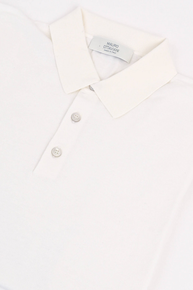 Mauro Ottaviani Poloshirt aus Baumwolle in Creme