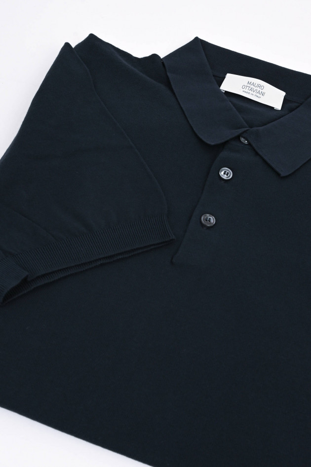 Mauro Ottaviani Poloshirt aus Baumwolle in Navy