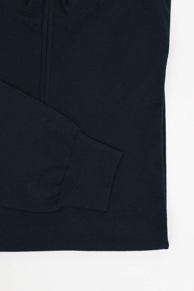 Mauro Ottaviani Feinstrick-Pullover aus Wolle in Navy