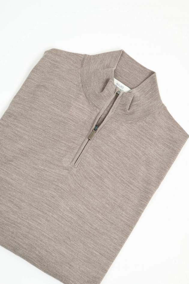 Mauro Ottaviani Feinstrickpullover aus Wolle in Beige
