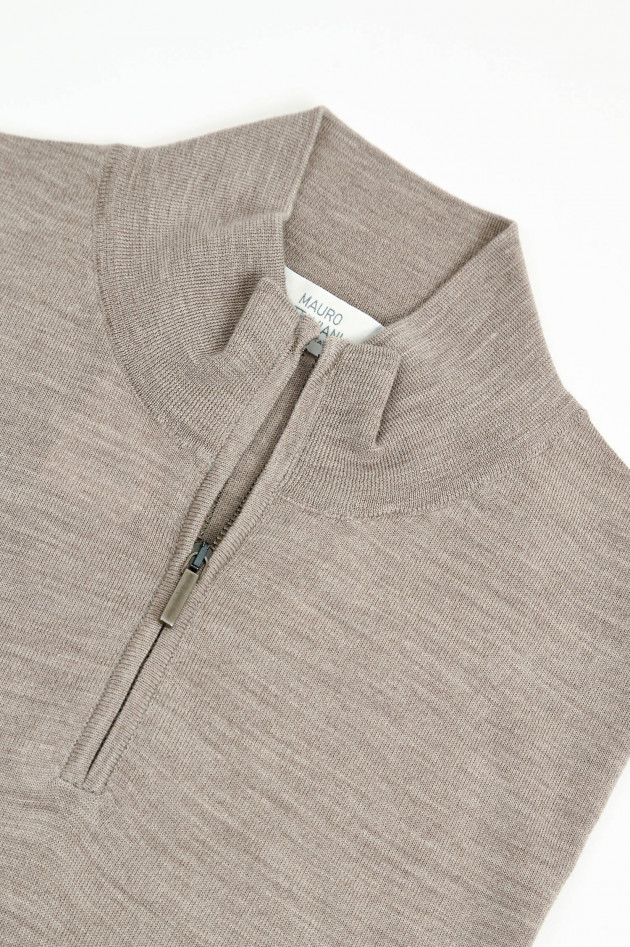 Mauro Ottaviani Feinstrickpullover aus Wolle in Beige