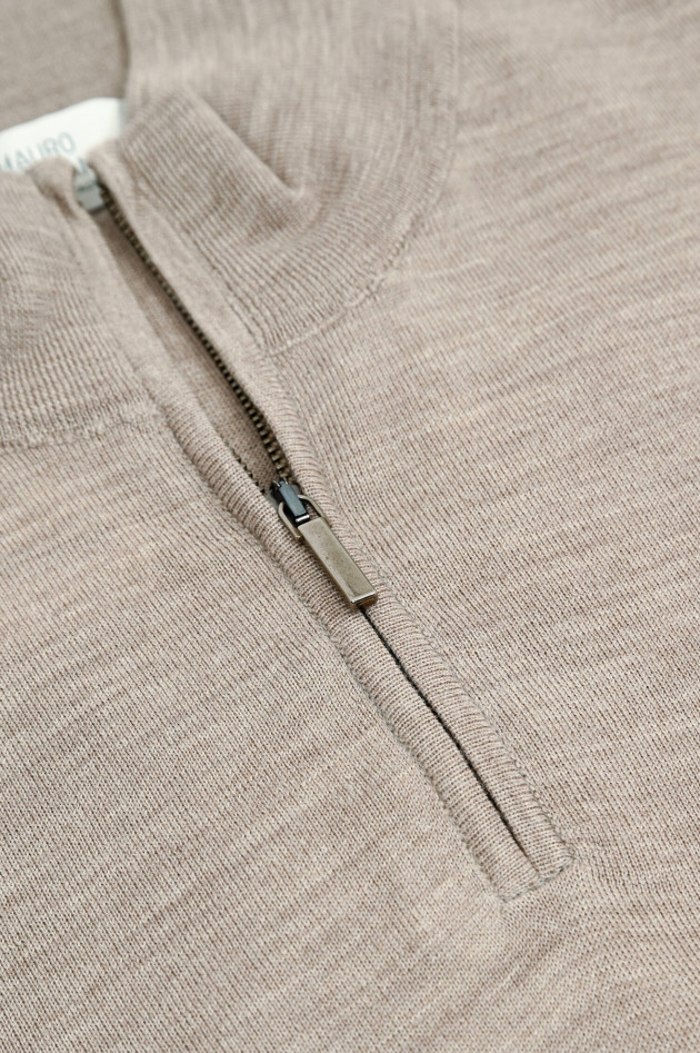 Mauro Ottaviani Feinstrickpullover aus Wolle in Beige