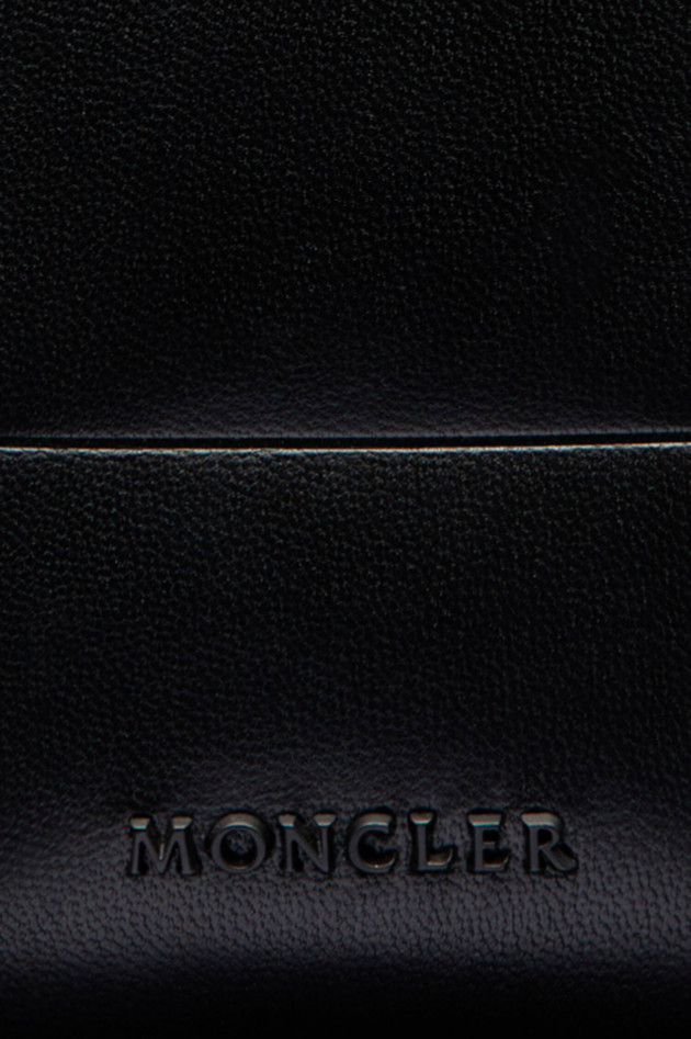 Moncler Handyhülle aus Leder in Schwarz