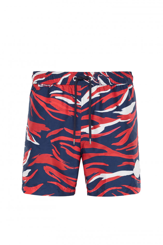 Moncler Badeshorts MARE in Blau/Rot/Weiß