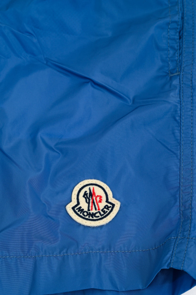 Moncler Badeshorts mit Logo in Brillantblau