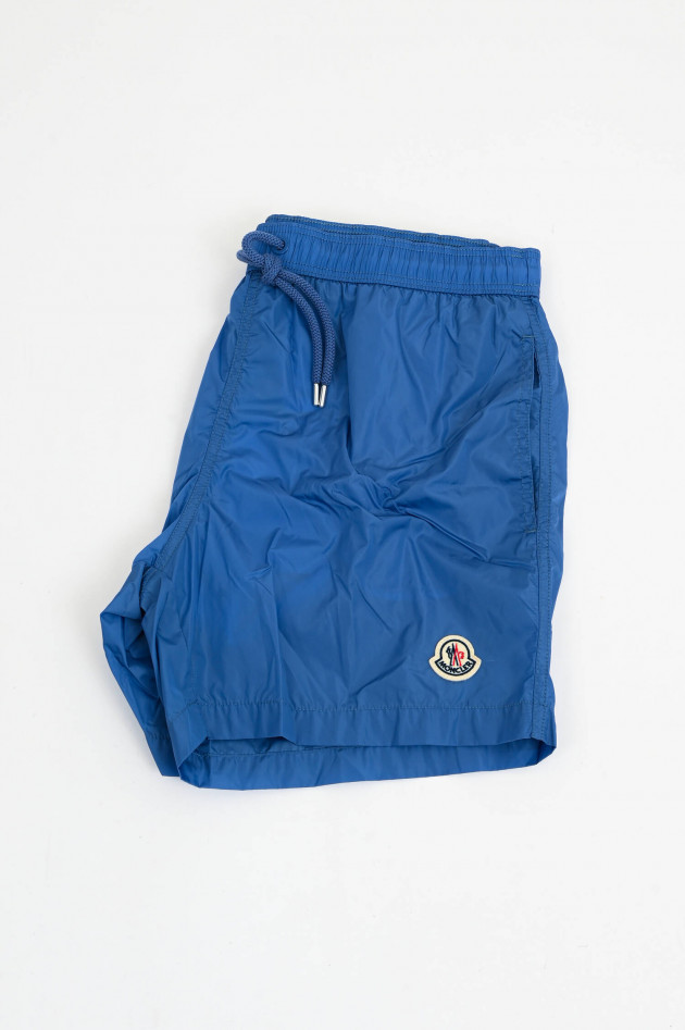 Moncler Badeshorts mit Logo in Brillantblau