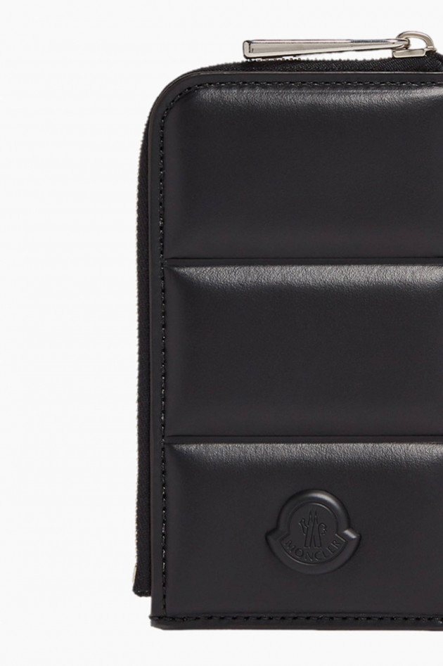 Moncler Card Holder aus Leder in Schwarz