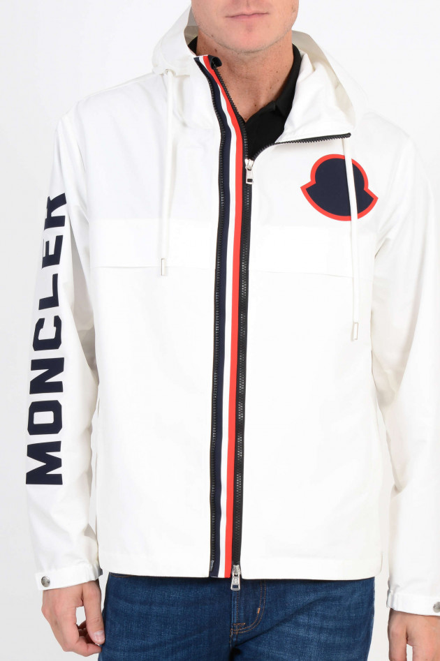 Moncler Jacke mit doppel Reißverschluss in Weiß