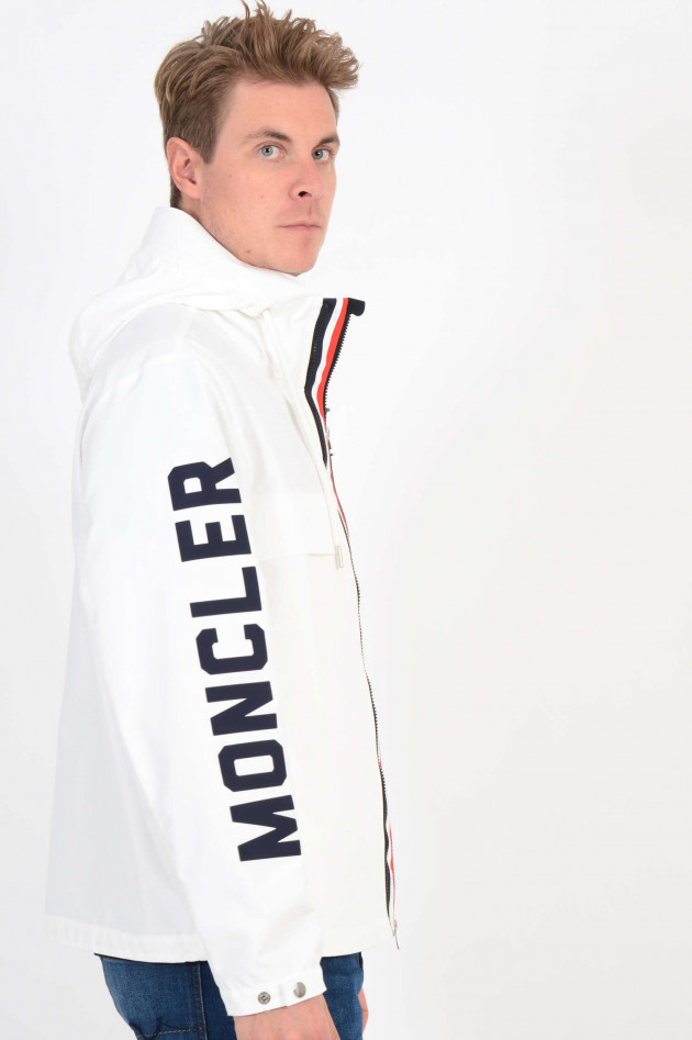 Moncler Jacke mit doppel Reißverschluss in Weiß