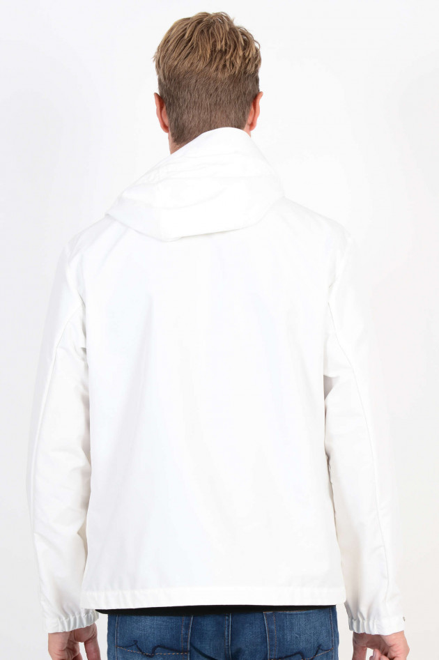 Moncler Jacke mit doppel Reißverschluss in Weiß