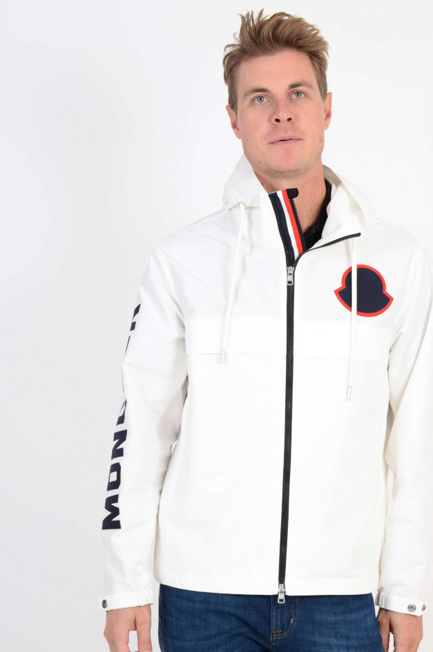 Moncler Jacke mit doppel Reißverschluss in Weiß