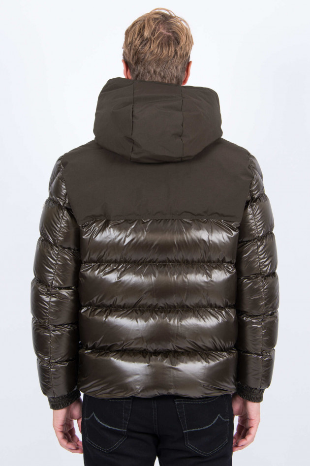 Moncler Daunenjacke EYMERIC in Oliv/Rot