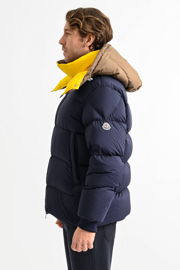 Moncler Daunenjacke LOEB in Navy/Gelb