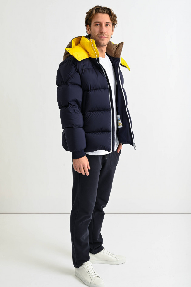 Moncler Daunenjacke LOEB in Navy/Gelb