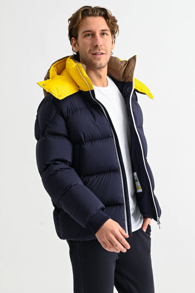 Moncler Daunenjacke LOEB in Navy/Gelb