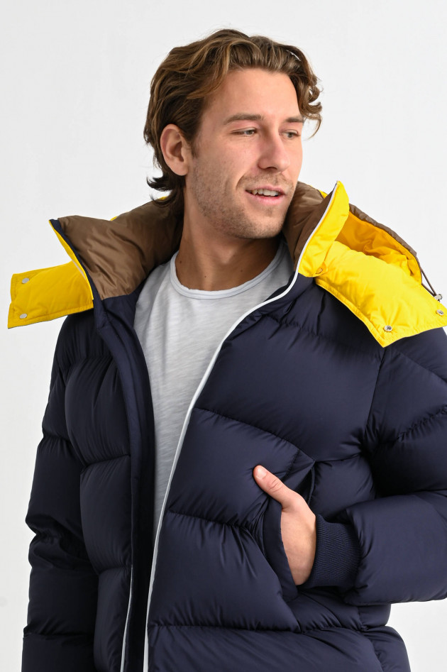 Moncler Daunenjacke LOEB in Navy/Gelb