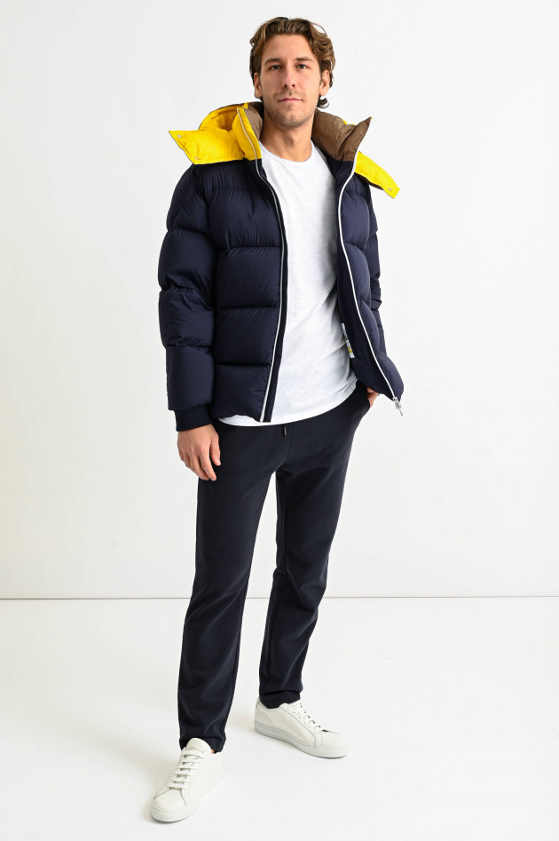 Moncler Daunenjacke LOEB in Navy/Gelb